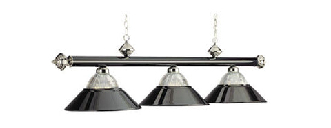 Metal Shades Billiard Light: B48-RIB BKCH/CH