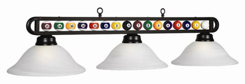 Glass Shades Billiard Light: BB-55 MB/WH