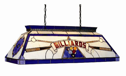 Stained Glass Billiard Light: CF BILLIARD BLU