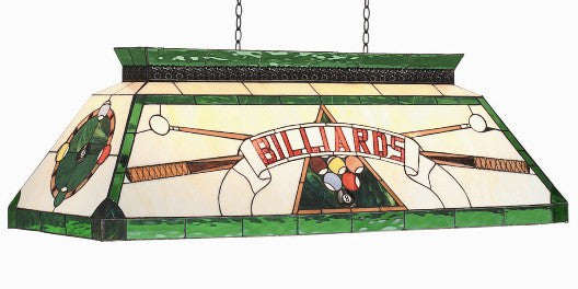 Stained Glass Billiard Light: CF BILLIARD GRN