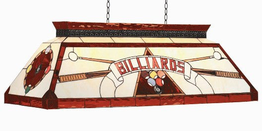 Stained Glass Billiard Light: CF BILLIARD RED